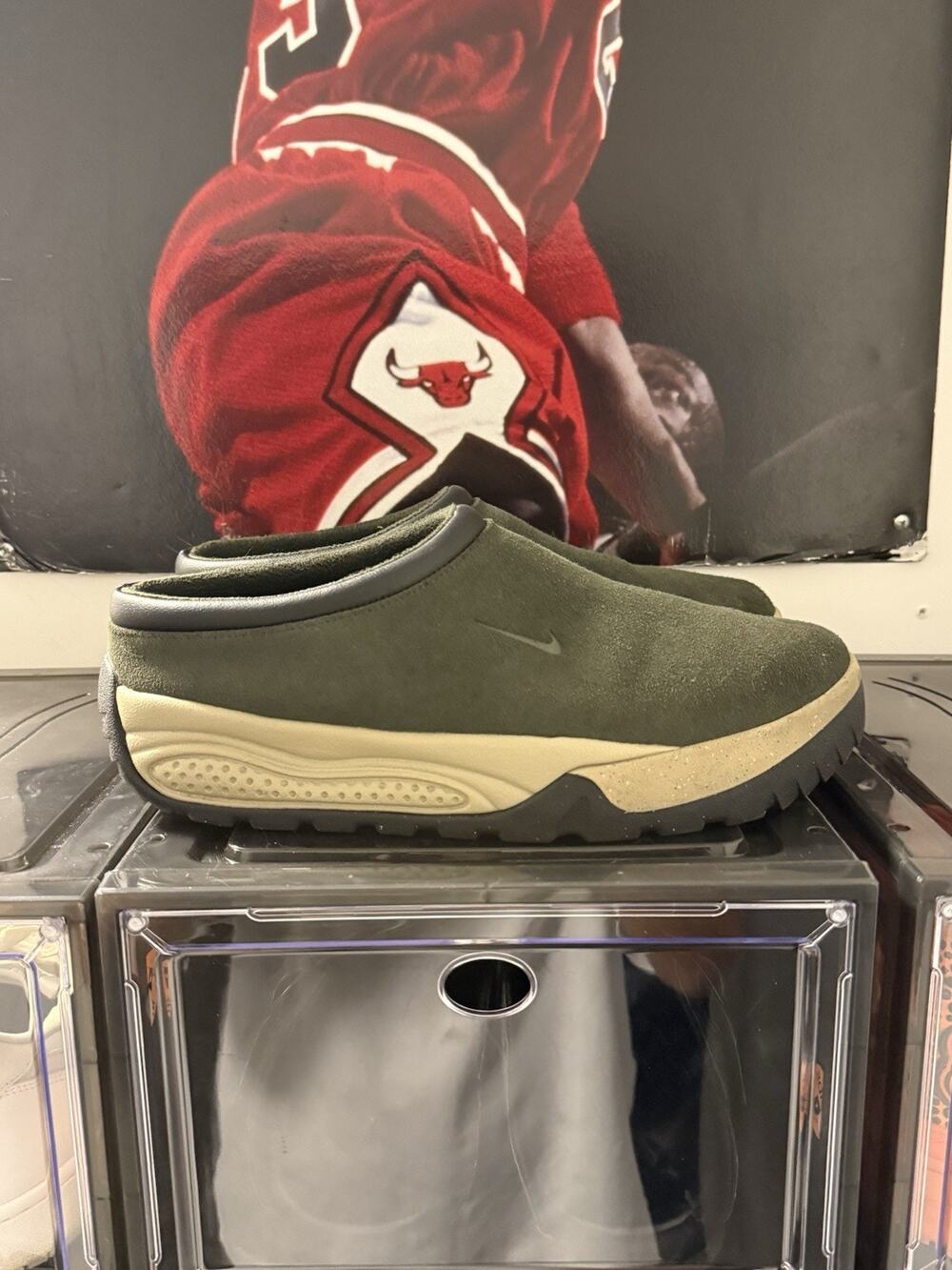 Nike ACG Rufus Sequoia Size 12.5 FV2923-300 Green Suede Mule Slip On